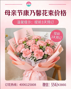 肇庆怀集县花店母亲节康乃馨花束
